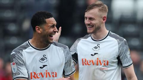 Swansea City defenders Ben Cabango and Harry Darling