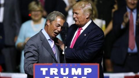 Nigel Farage and Donald Trump