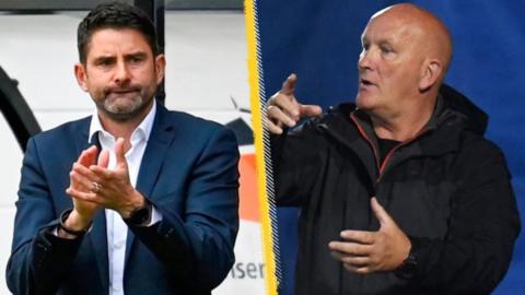 Hamilton Academical head coach Stuart Taylor and Ayr United counterpart Jim Duffy