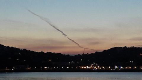 Meteor trail over Torquay