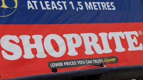 A Shoprite sign is displayed on a billboard in Abuja, Nigeria August 3, 2020