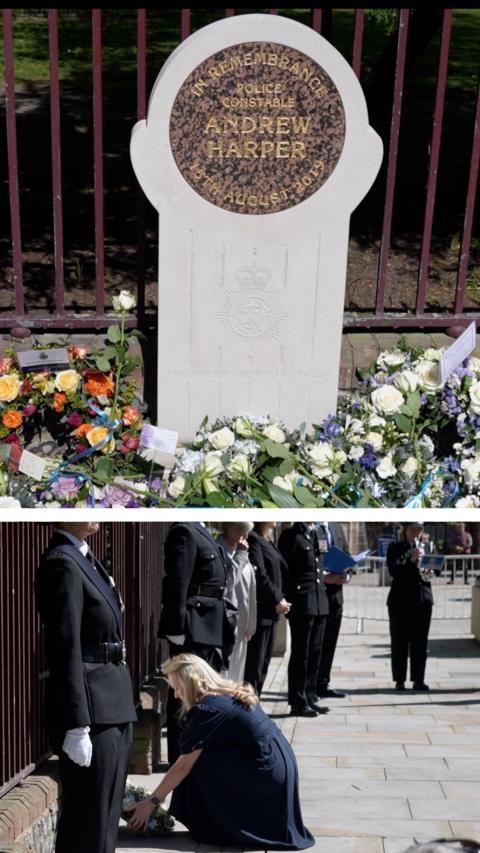 A memorial to PC Andrew Harper