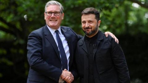 Prime Minister Sir Keir Starmer with Ukrainian President Volodymyr Zelensky during talks at 10 Downing Street, London. Picture date: Monday June 23, 2025. 