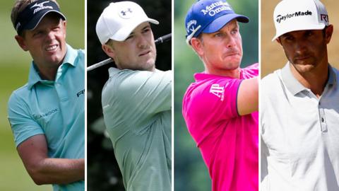 Luke Donald, Jordan Spieth, Henrik Stenson and Dustin Johnson