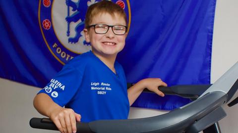 Bryson on a treadmill