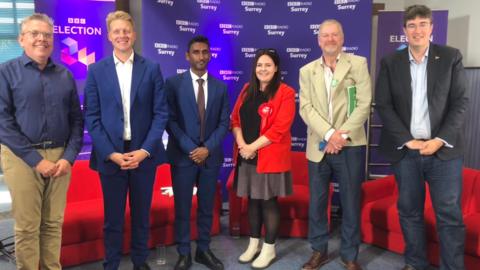 James Cannon, Ben Spencer, Mayuran Senthilnathan, Claire Tighe, Stephen McKenna, Paul Follows, BBC Radio Surrey studios