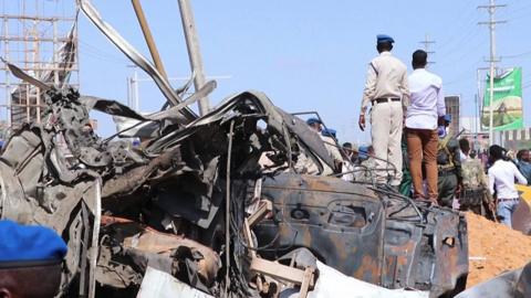 Blast aftermath in Mogadishu
