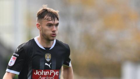Lewis Macari in action for Notts County