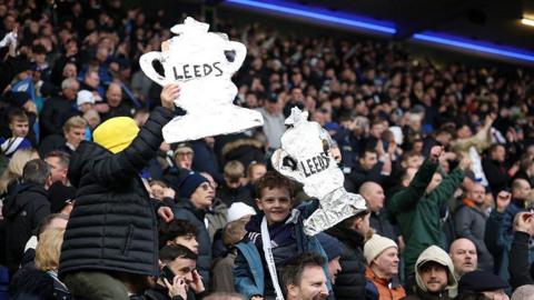 Leeds fans celebrate