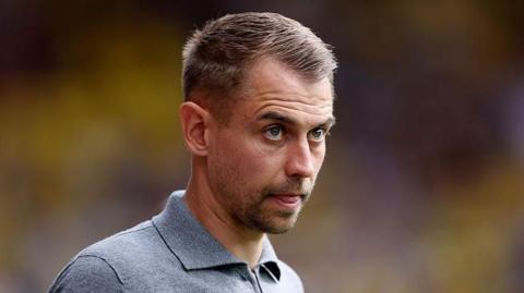 Southampton head coach Tonda Eckert watches on during the defeat to Watford.