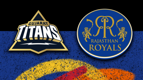 Gujarat Titans v Rajasthan Royals badge graphic