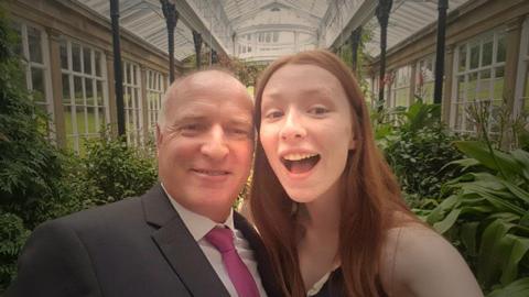 ceara thacker with her father iain