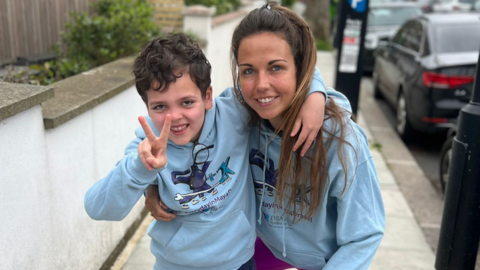 Tamara Warn with her nephew Dominic