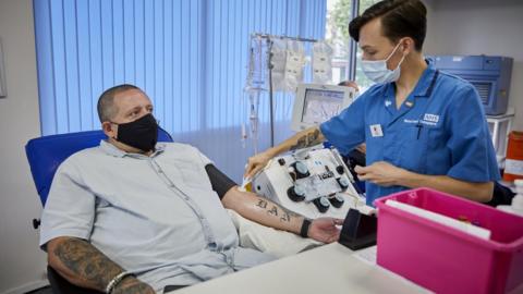 A convalescent plasma donor
