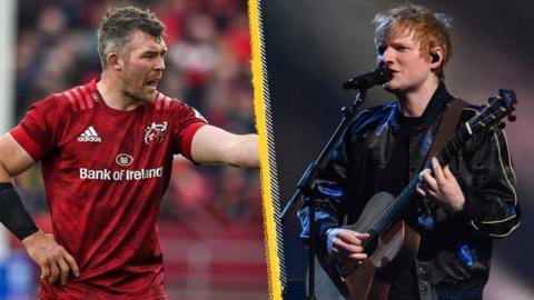 Peter O'Mahony and Ed Sheeran