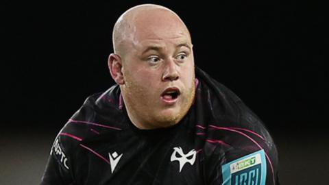 Rhys Henry playing for Ospreys