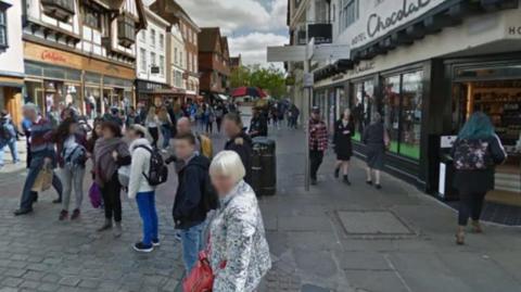 A view of Canterbury High Street