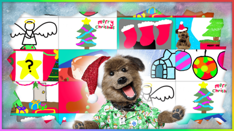 Hacker is surrounded by Christmas drawings