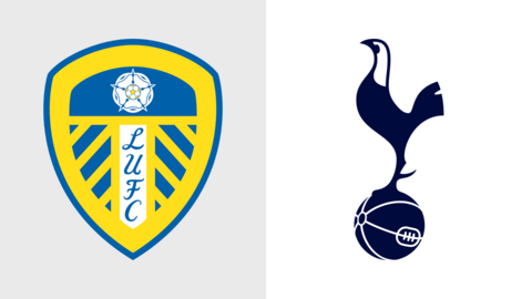 Leeds United and Tottenham club badges