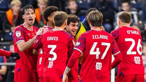 Ipswich players celebrate 