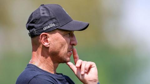 A thoughtful looking Bristol City boss Gerhard Struber