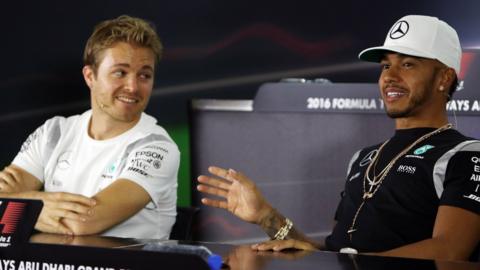 Nico Rosberg and Lewis Hamilton