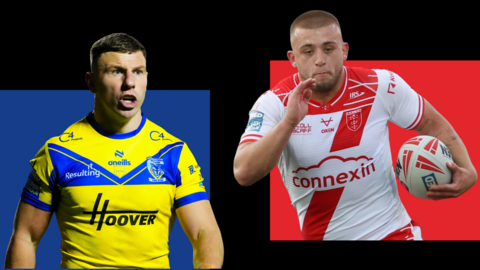 Warrington's George Williams and Hull KR's Mikey Lewis