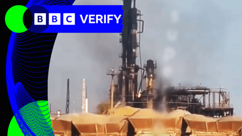 Smoke and damage seen at a gas processing facility near Volgograd, Russia (09/10/25)