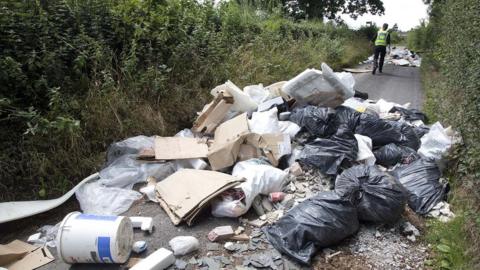 The flytipped rubbish