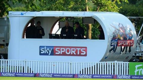 Sky Sports broadcasting cabin