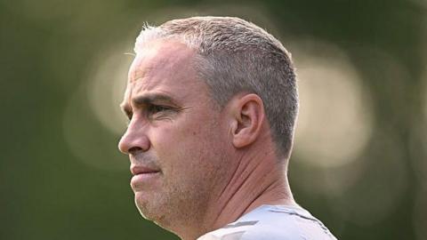 Wycombe Wanderers boss Michael Duff looking on from the touchline in pre-season