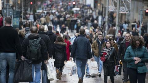 Shoppers in Glasgow's Buchanan Street