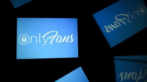 A blue icon of an online app called OnlyFans. 