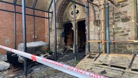 Damage to Belfast Multi-Cultural Association building