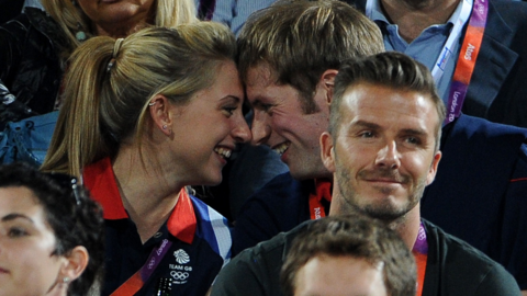Jason and Laura Kenny behind David Beckham