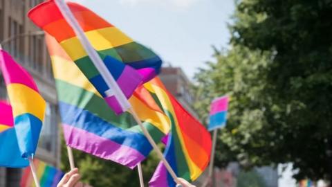 Rainbow flags