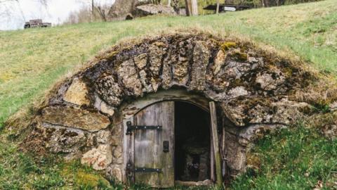 Hobbit style doorway in Austria.