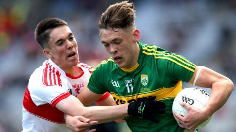 Derry's Conor McCluskey and Kerry's David Clifford will be in opposition in Sunday's second All-Ireland Football semi-final at Croke Park