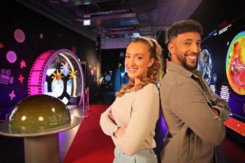 Grace Webb and the Rapping Science Teacher Matt Green.