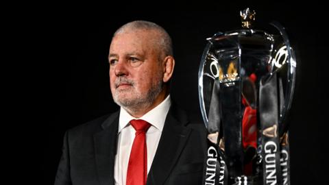 Warren Gatland with the Six Nations trophy in 2024