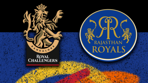 Royal Challengers Bengaluru v Rajasthan Royals badge graphic