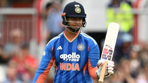 India batter Vaibhav Sooryavanshi walks off after being dismissed on debut
