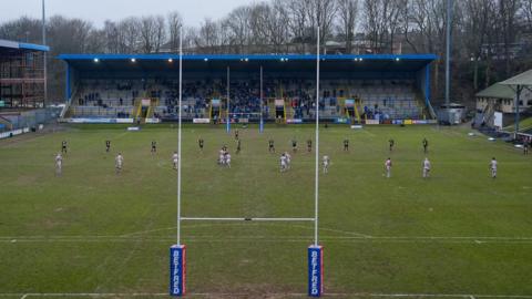 A general view of Halifax Panthers' The Shay