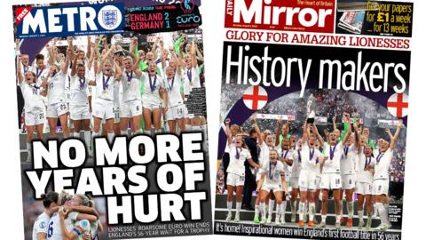 Metro and the Daily Mirror front pages 1 August 2022