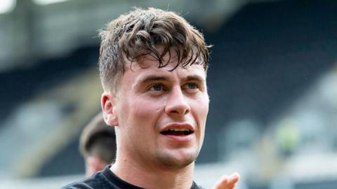 Jake Burns in action for St Helens