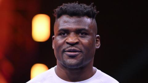 Francis Ngannou before his fight against Tyson Fury in October