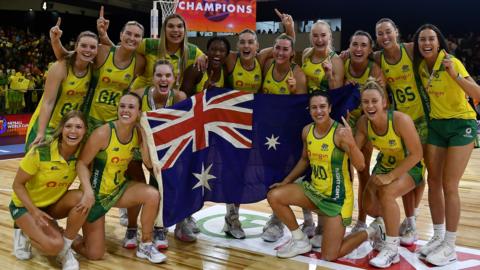 Australia celebrate their World Cup final victory over England