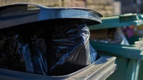 Full rubbish bins