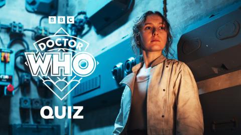 Rose Ayling-Eliss as Aliss in Doctor Who, she is a young woman in a tight and spooky corridor.