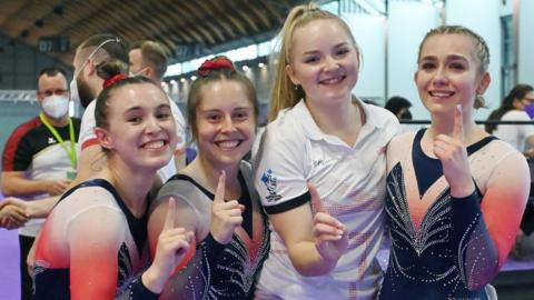 GB women's double-mini trampoline (DMT) team